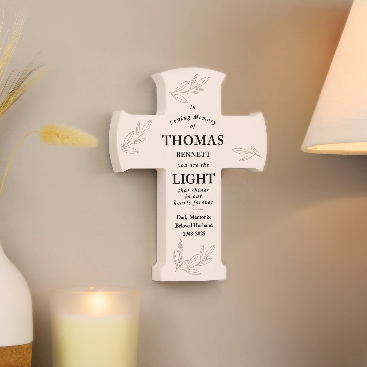 Personalised In Loving Memory Cross Ornament - Shop Ornaments At Gift Moments - 3