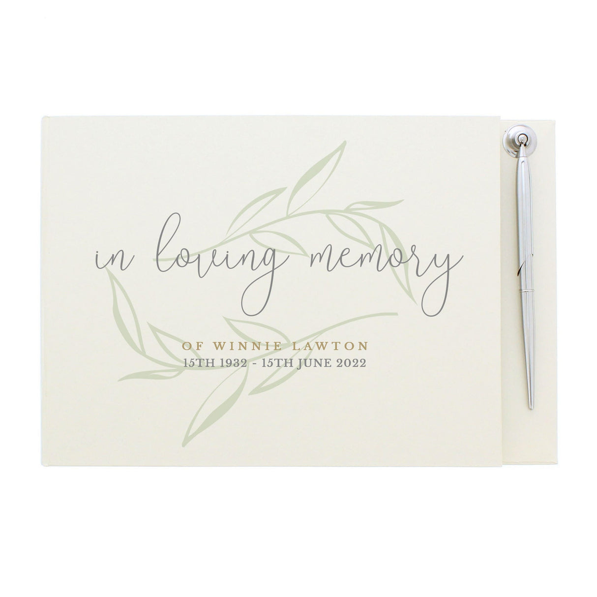 Personalised In Loving Memory Guest Book: 4 - Guest Books By Gift Moments