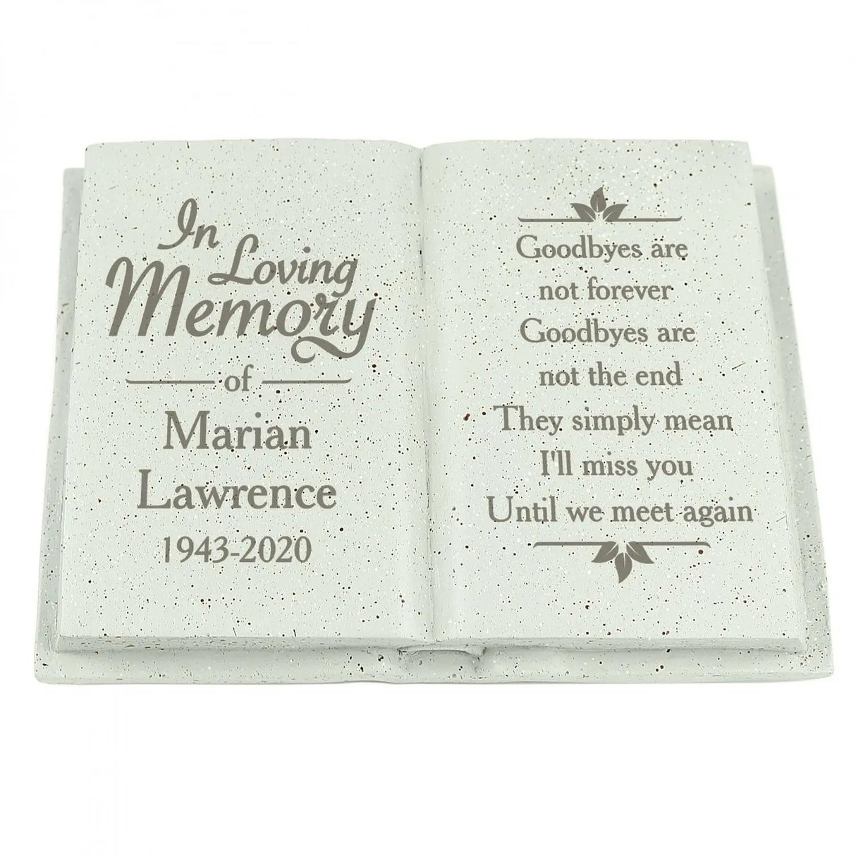 Personalised In Loving Memory Memorial Book: 4 - Memorials By Gift Moments