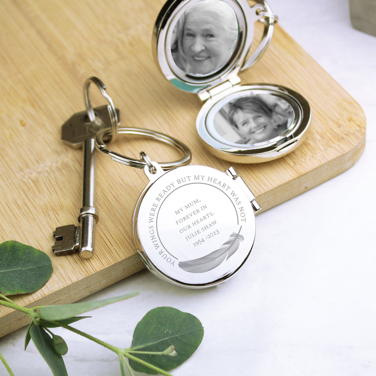 Personalised In Loving Memory Round Photo Keyring: 1 - Keyrings By Gift Moments