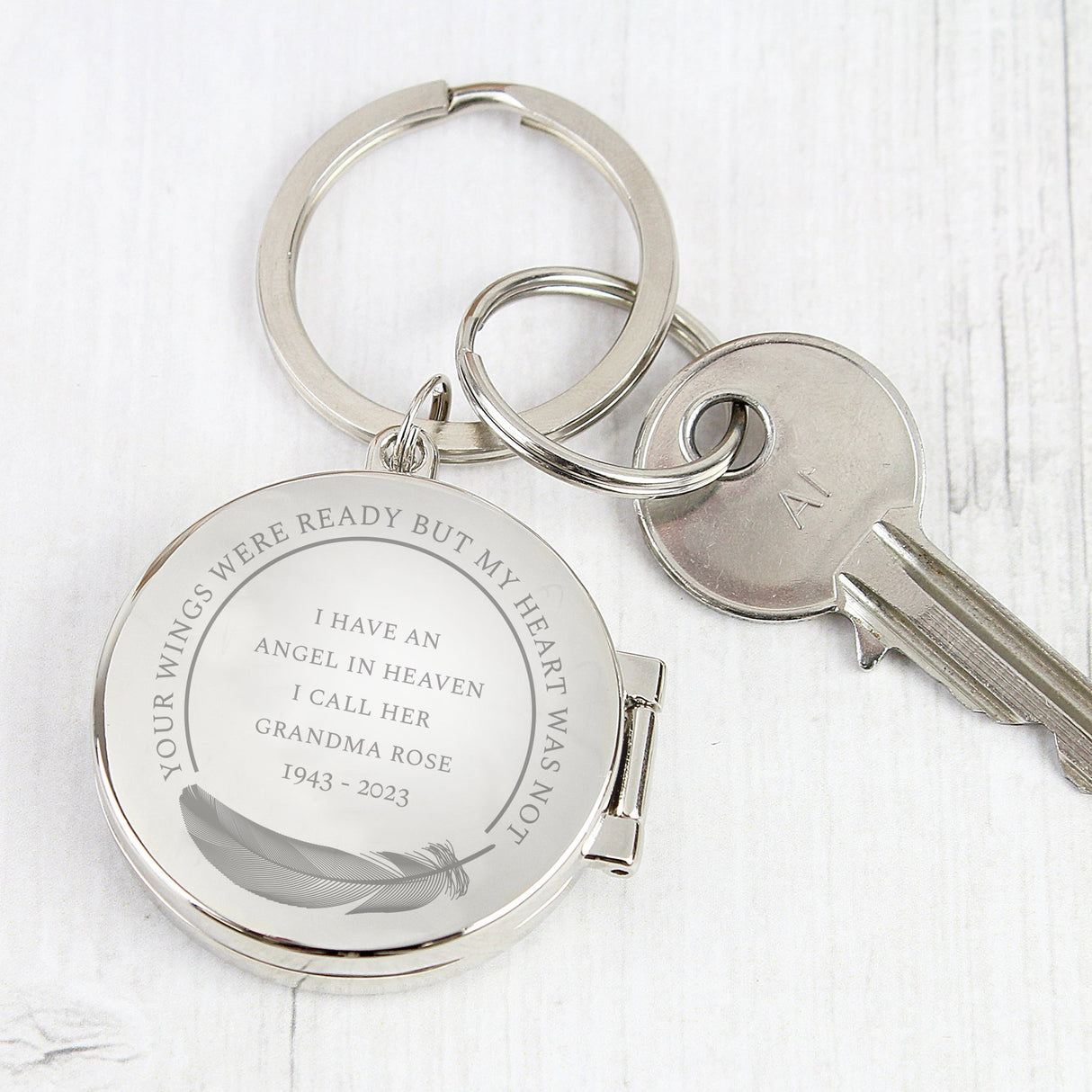Personalised In Loving Memory Round Photo Keyring: 8 - Keyrings By Gift Moments