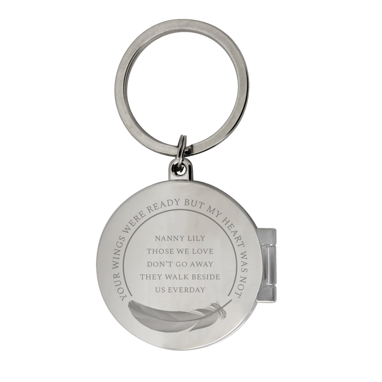 Personalised In Loving Memory Round Photo Keyring: 5 - Keyrings By Gift Moments