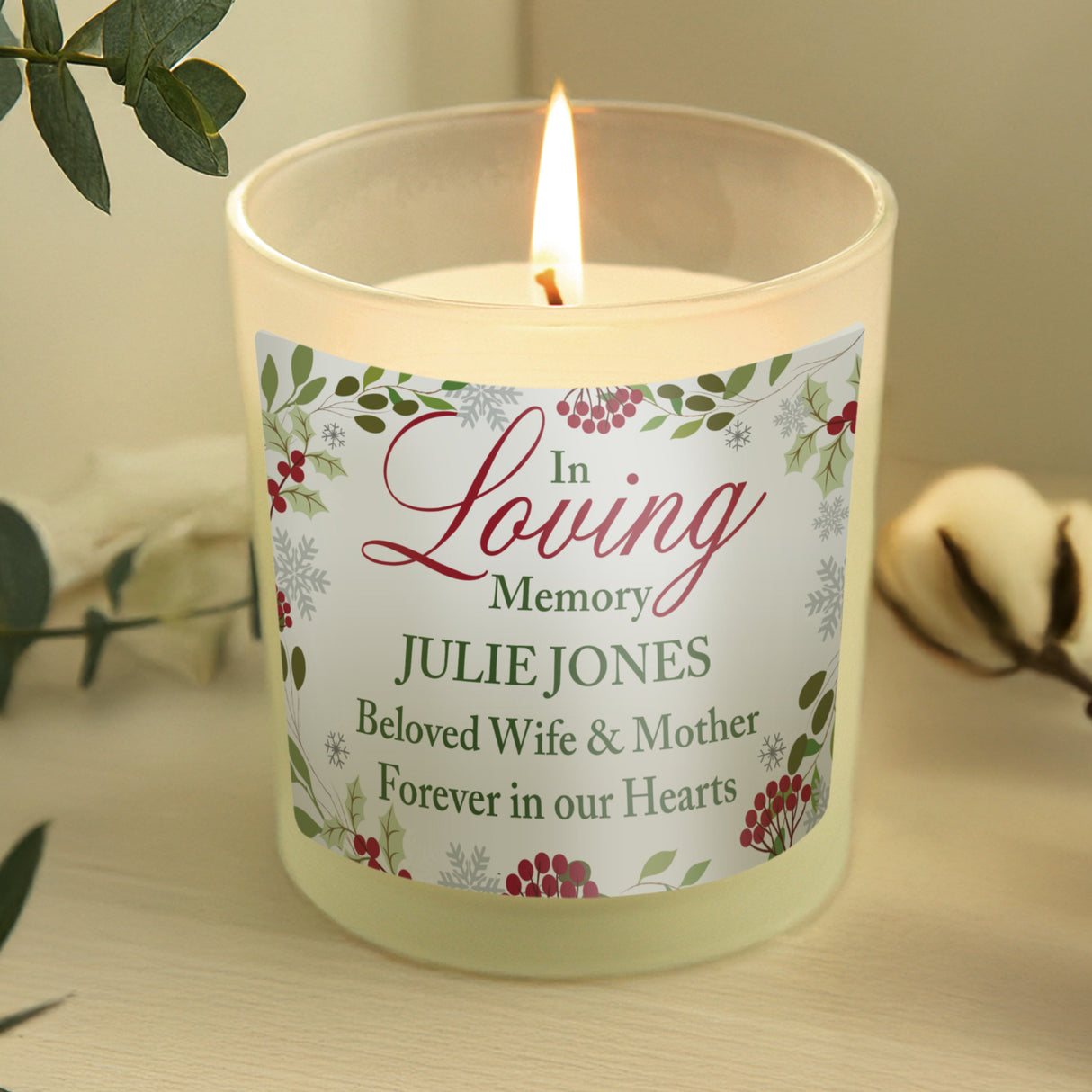 Personalised In Loving Memory Scented Jar Candle: 4 - Candles By Gift Moments