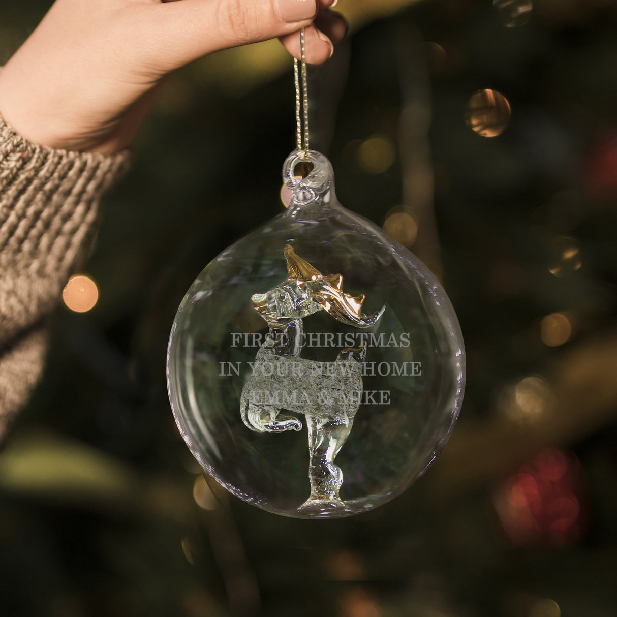 Personalised Luxury Glass Christmas Baubles - Shop Christmas Baubles At Gift Moments - 4