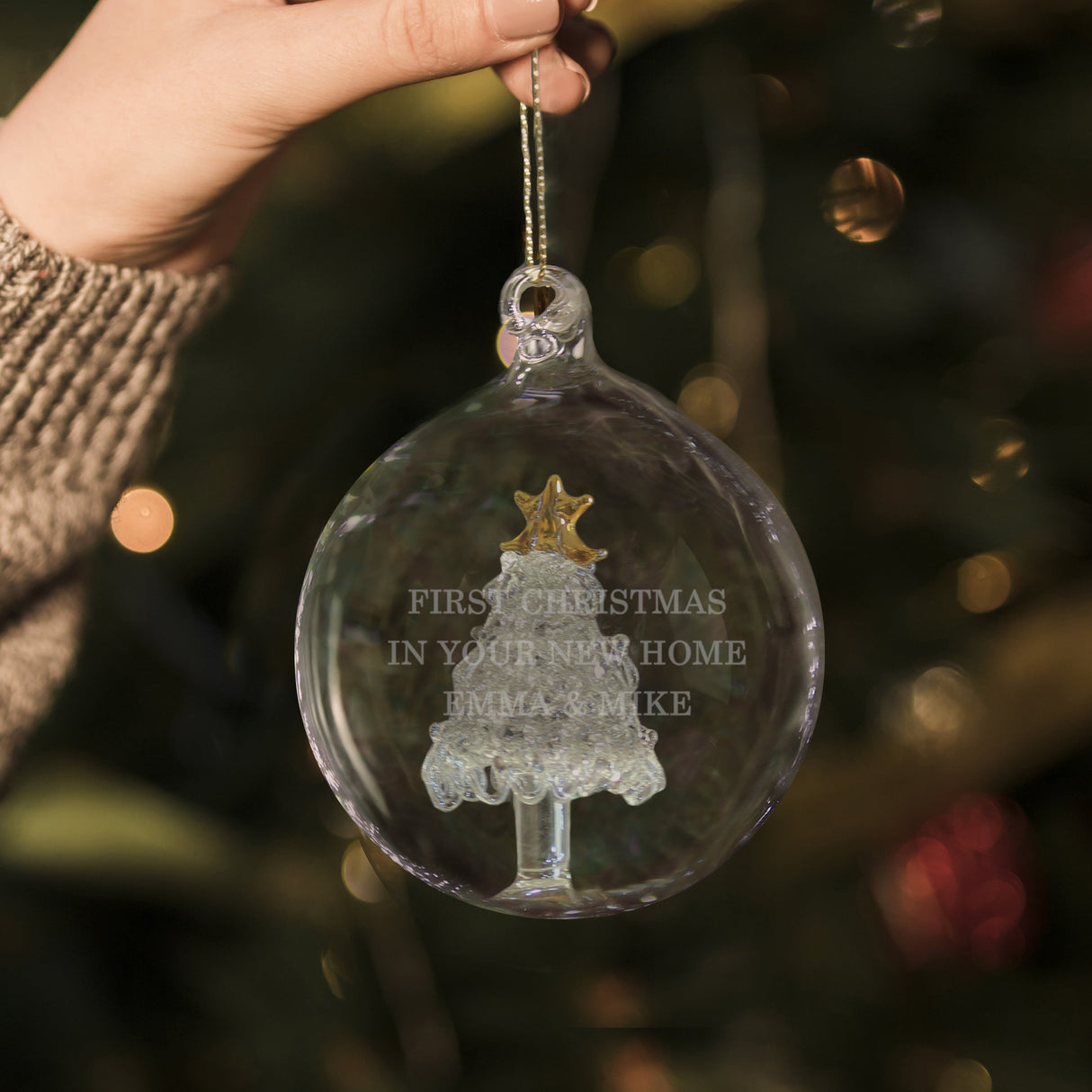 Personalised Luxury Glass Christmas Baubles - Shop Christmas Baubles At Gift Moments - 3