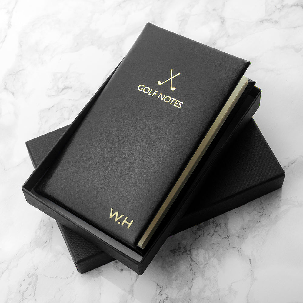 Personalised Luxury Leather Golf Notebooks: 6 - Notebooks By Gift Moments
