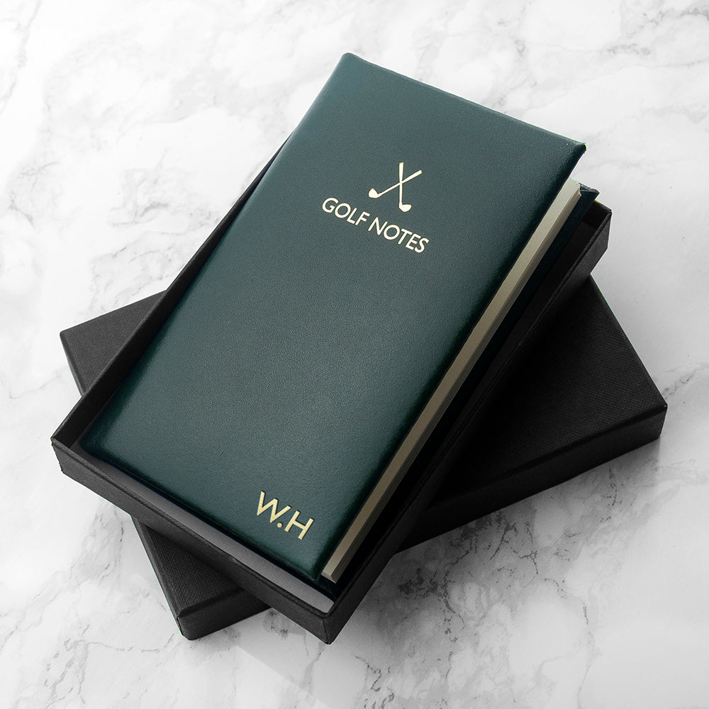 Personalised Luxury Leather Golf Notebooks: 5 - Notebooks By Gift Moments