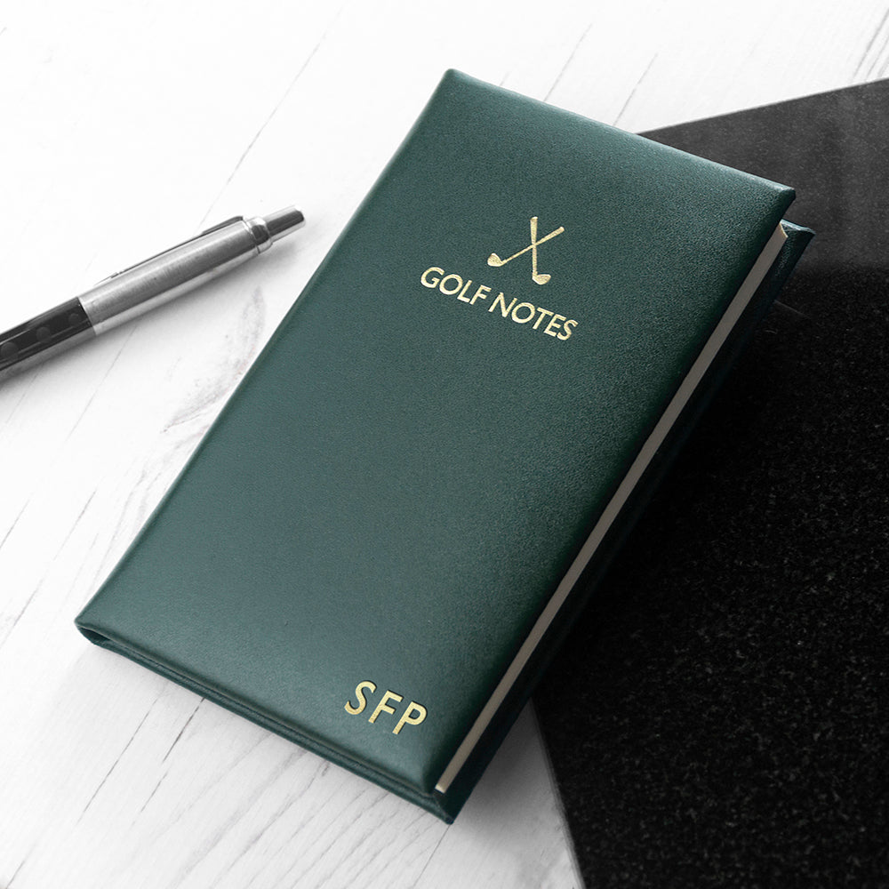 Personalised Luxury Leather Golf Notebooks: 9 - Notebooks By Gift Moments