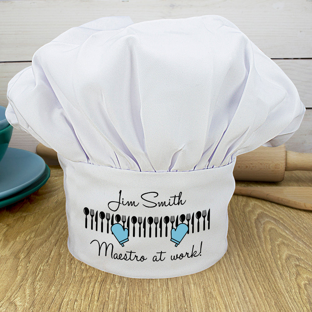 Personalised Maestro At Work Chef Hat - Shop Chef Hats At Gift Moments - 1