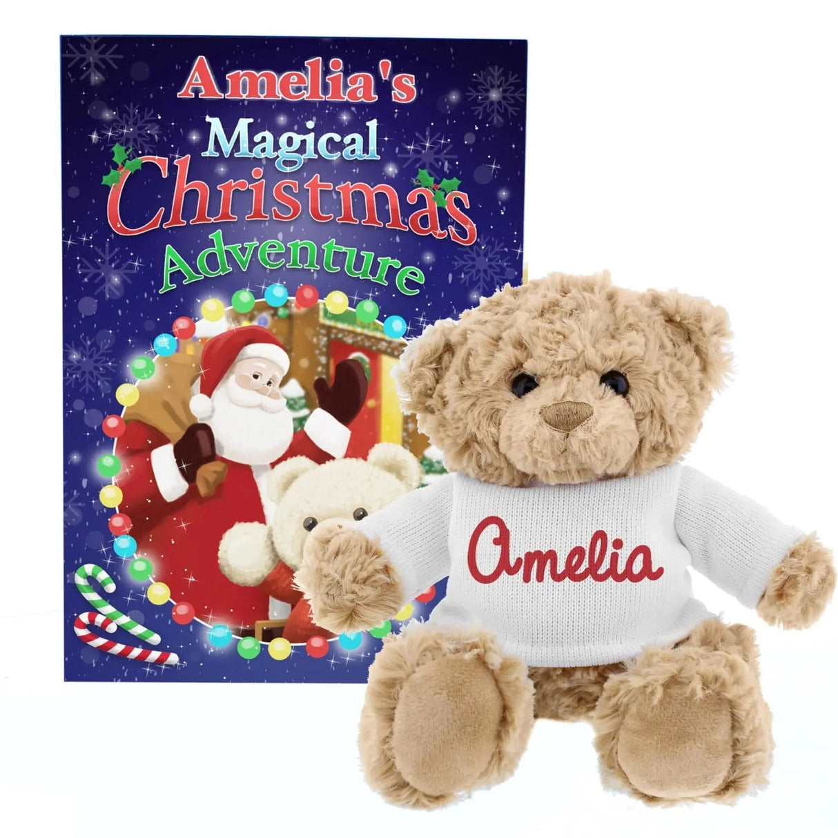 Personalised Magical Christmas Adventure Story Book and Personalised Teddy Bear: 4 - Books By Gift Moments