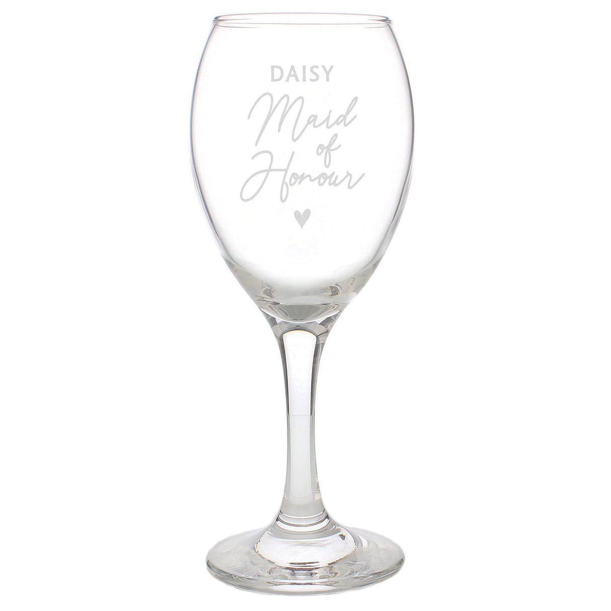 Personalised Maid of Honour Wine Glass: 3 - Wine Glasses By Gift Moments