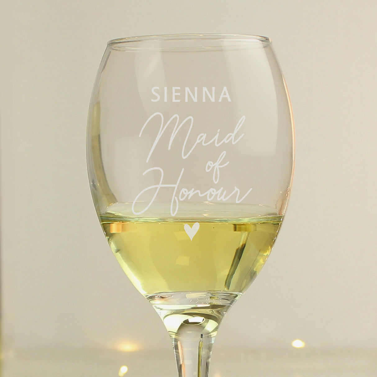 Personalised Maid of Honour Wine Glass: 5 - Wine Glasses By Gift Moments