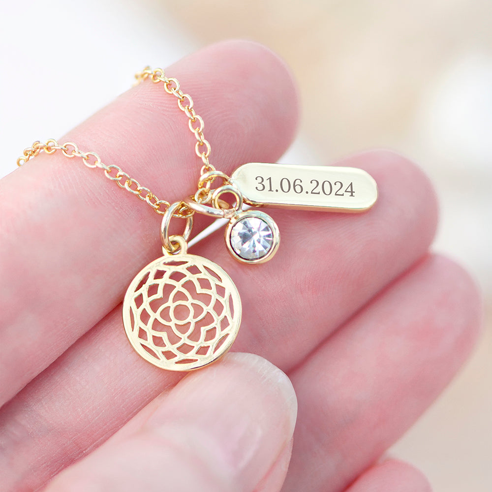 Personalised Mandala Charms Necklace: 1 - Necklaces By Gift Moments