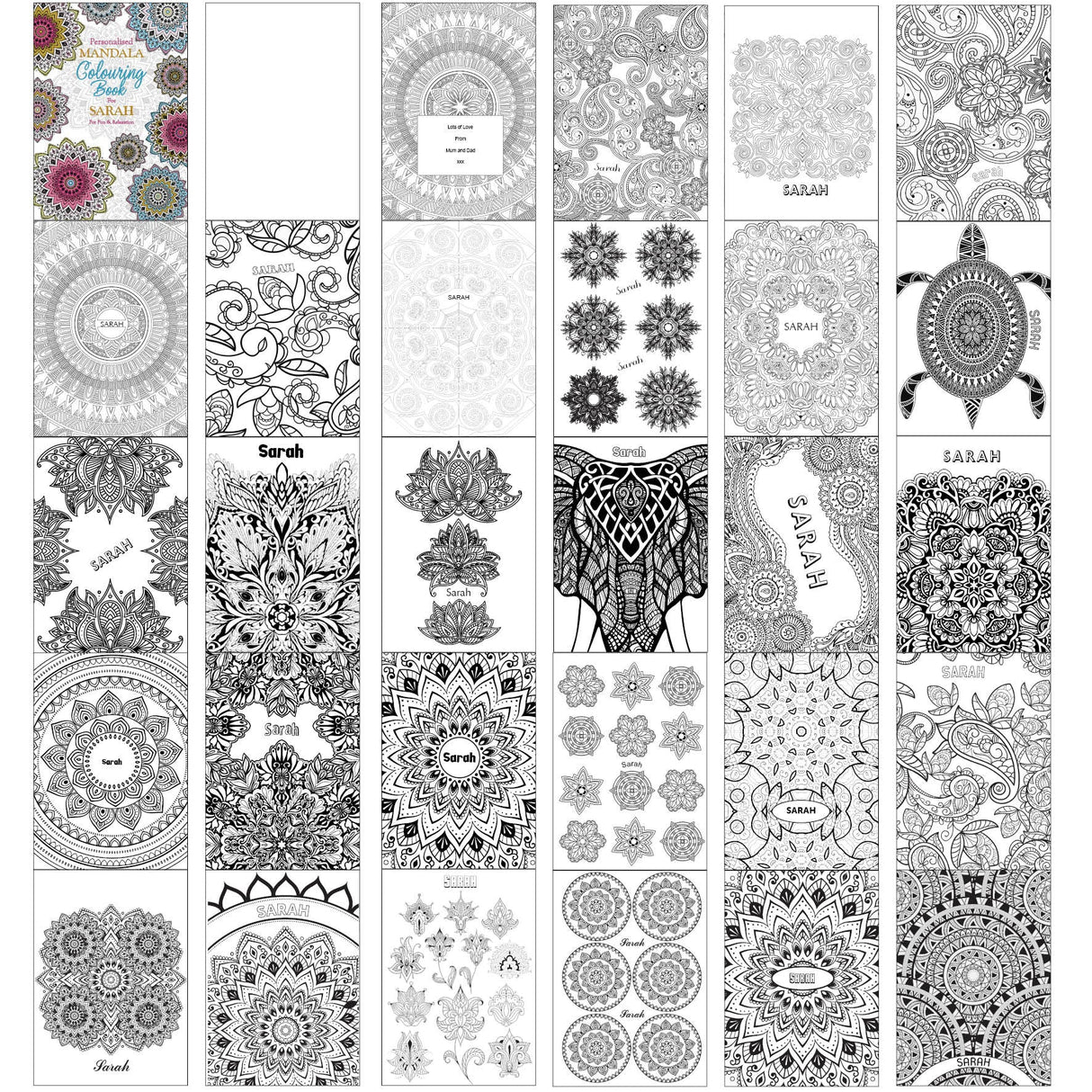 Personalised Mandala Colouring Book: 7 - Books By Gift Moments