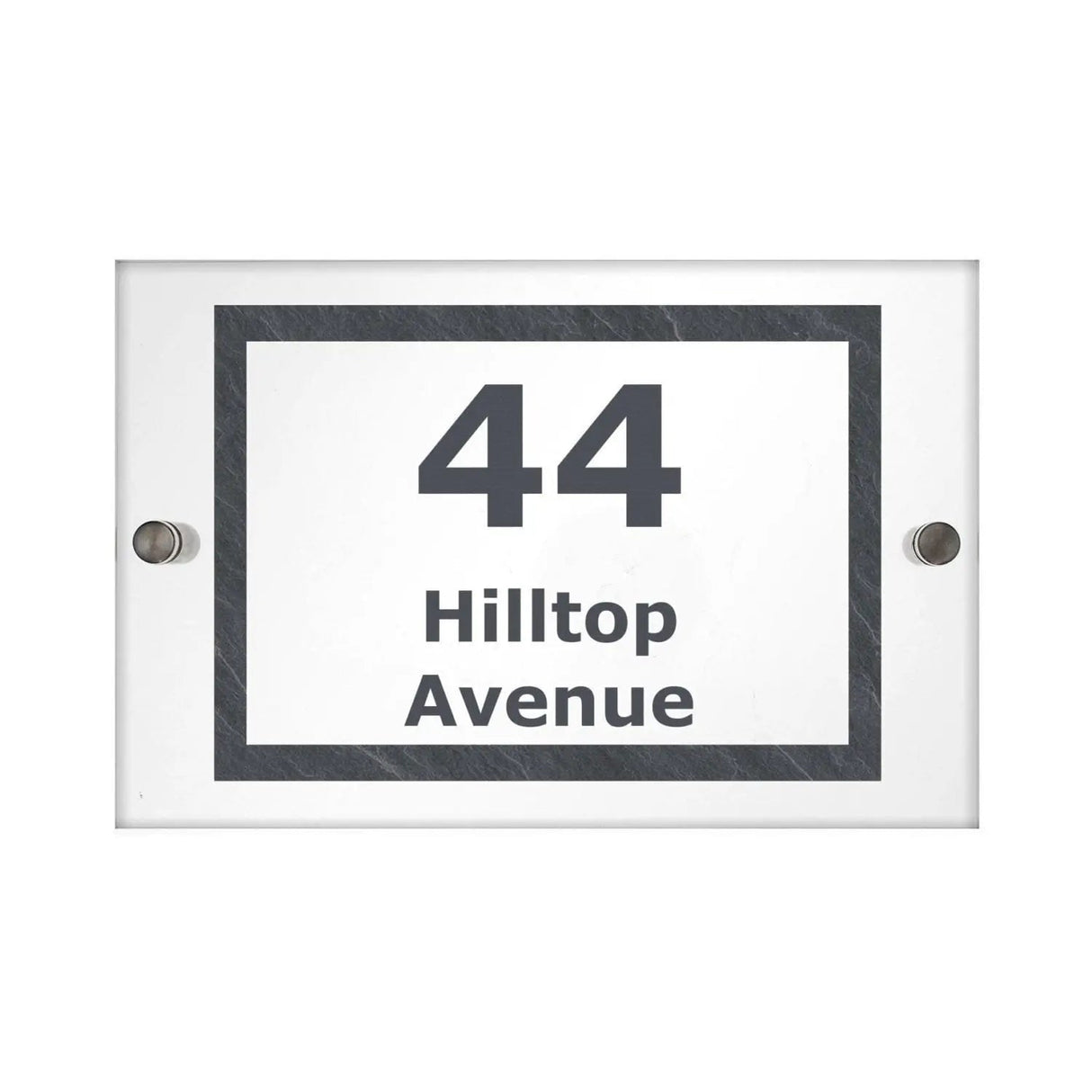 Personalised Marble Acrylic House Sign: 3 - House Signs By Gift Moments