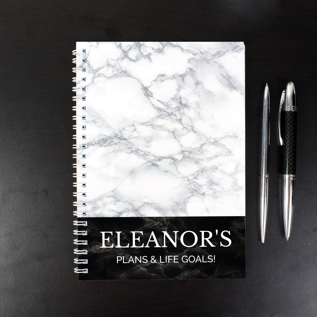 Personalised Marble Effect A5 Notebook: 4 - Notebooks By Gift Moments