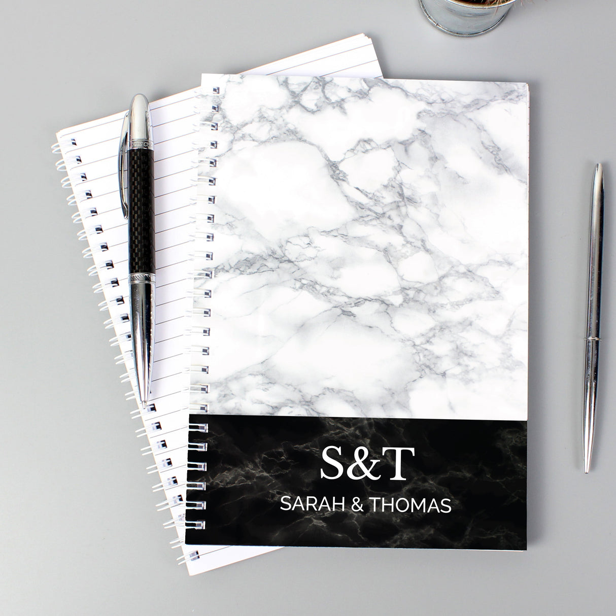Personalised Marble Effect A5 Notebook: 1 - Notebooks By Gift Moments