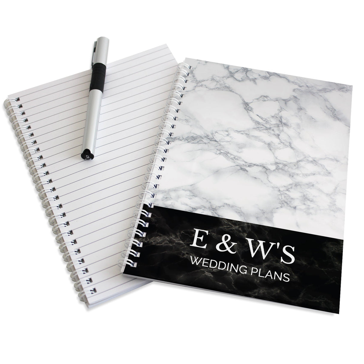 Personalised Marble Effect A5 Notebook: 6 - Notebooks By Gift Moments