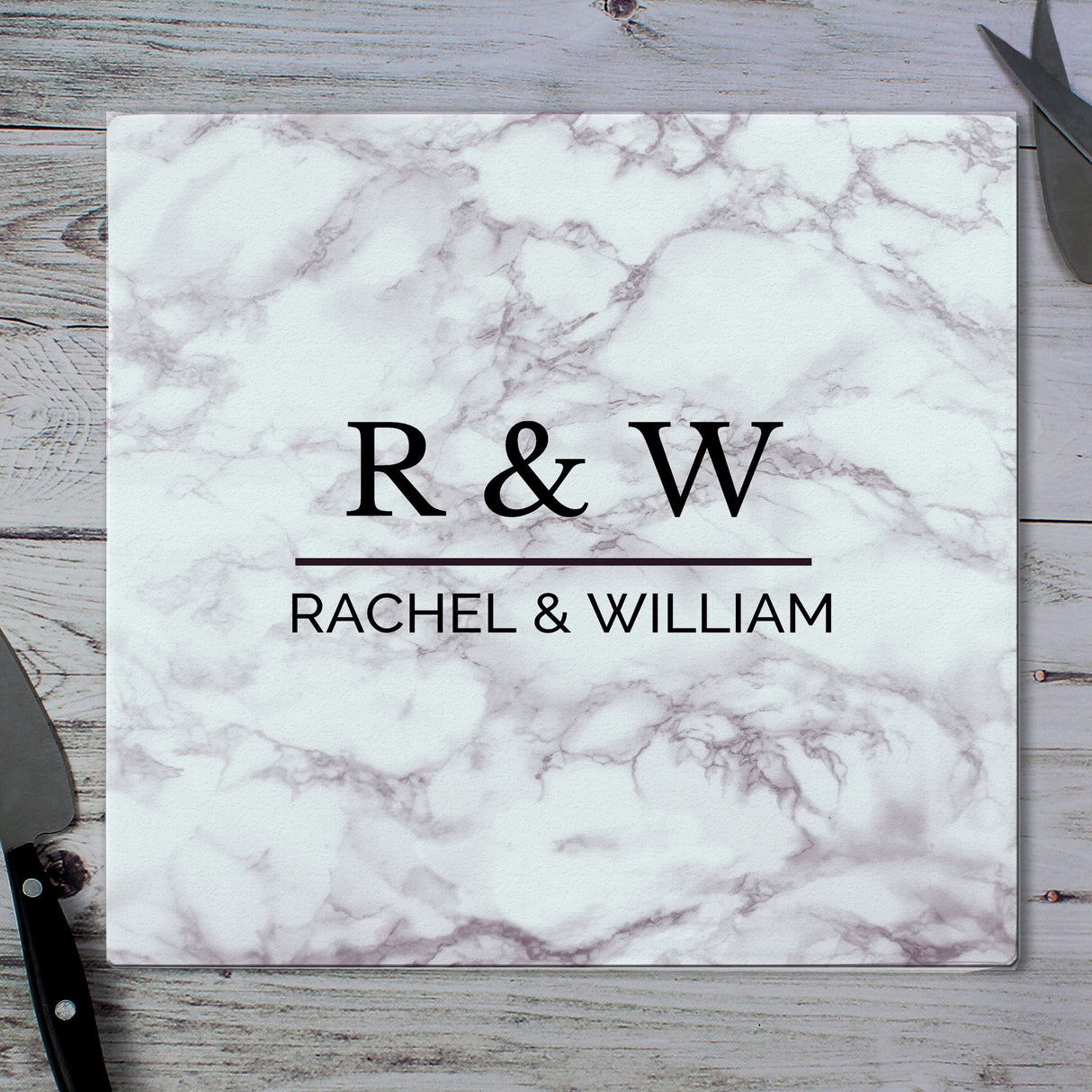 Personalised Marble Effect Glass Chopping Board/Worktop Saver: 3 - Chopping Boards By Gift Moments