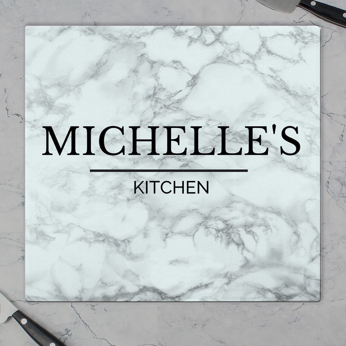 Personalised Marble Effect Glass Chopping Board/Worktop Saver: 5 - Chopping Boards By Gift Moments
