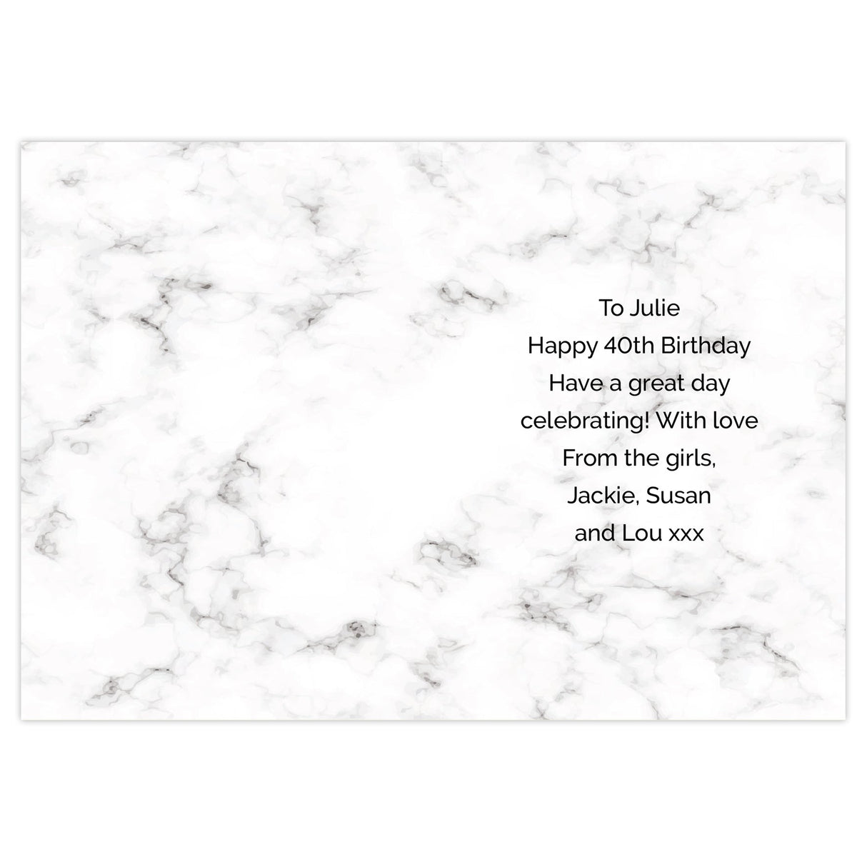 Personalised Marble and Rose Gold Birthday Card: 3 - Greeting Cards By Gift Moments