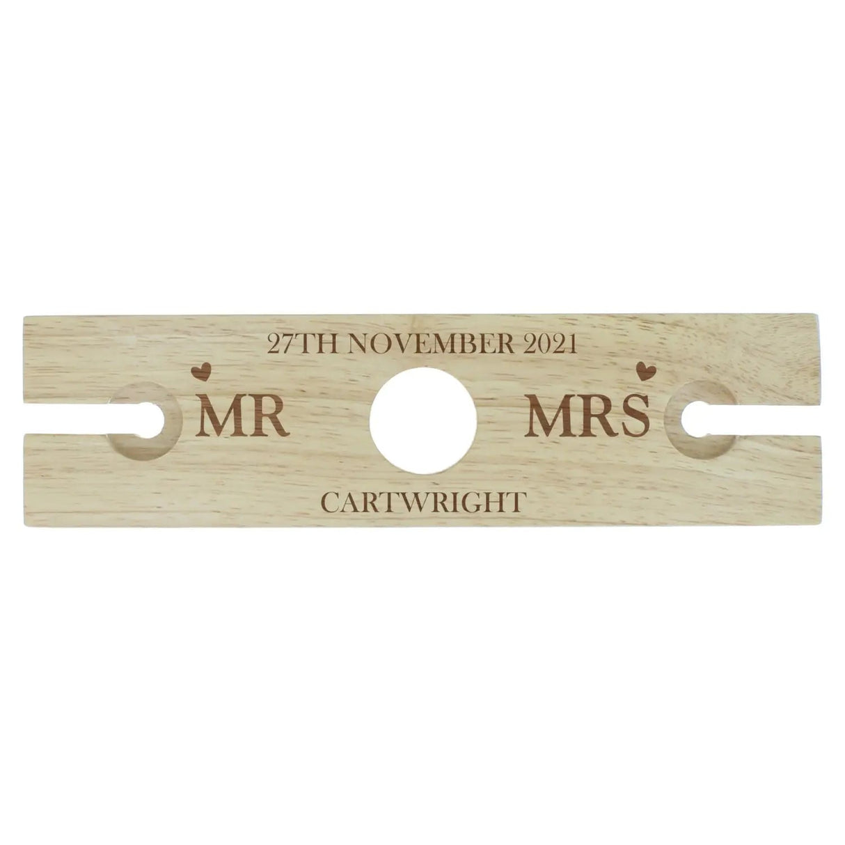 Personalised Married Couple Wine Glass & Bottle Holder - Shop Barware At Gift Moments - 6