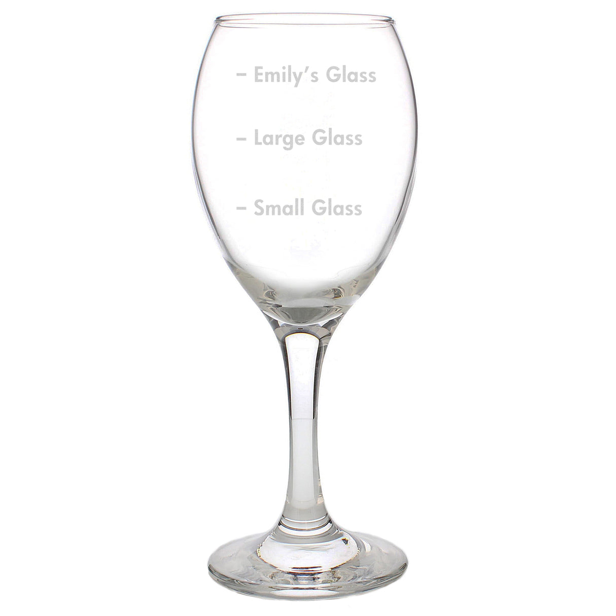 Personalised Measures Wine Glass: 3 - Wine Glasses By Gift Moments