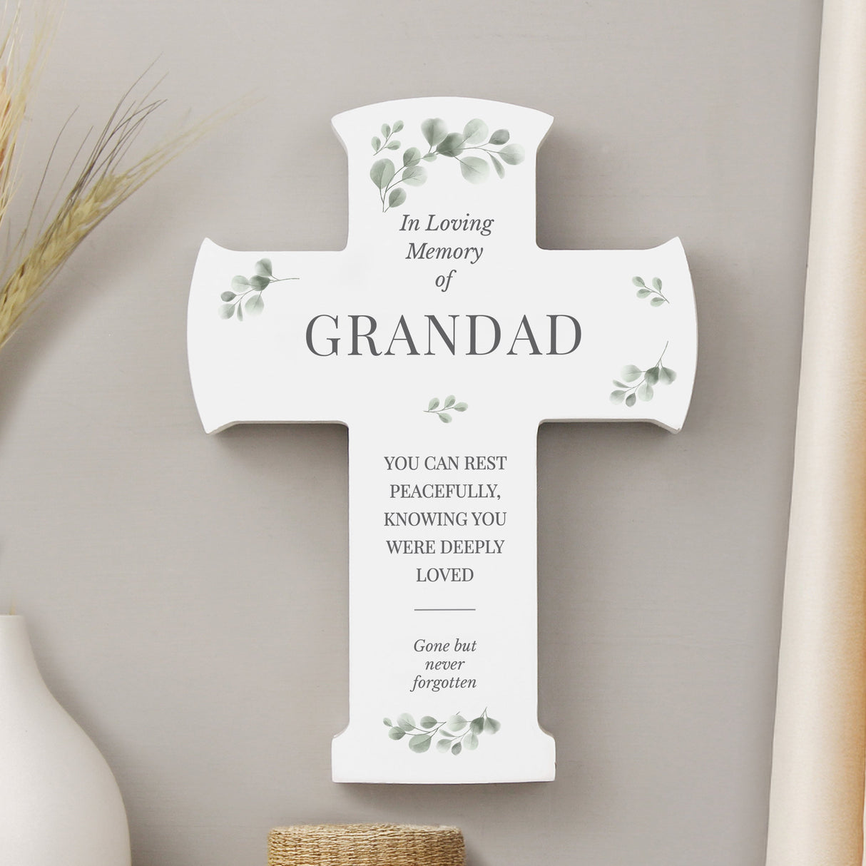 Personalised Memorial Cross Wooden Ornament - Shop Ornaments At Gift Moments - 6