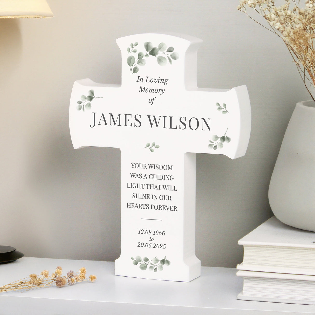 Personalised Memorial Cross Wooden Ornament - Shop Ornaments At Gift Moments - 4