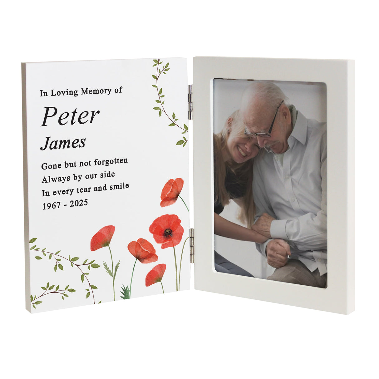 Personalised Memorial Wooden Hinged 6x4 Photo Frame: 5 - Photo Frames By Gift Moments