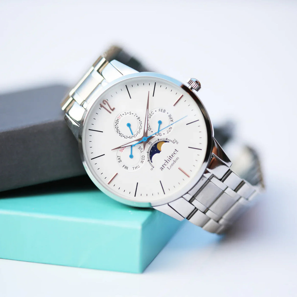 Personalised Men’s Architect Apollo Watch White - Shop Watches At Gift Moments - 1