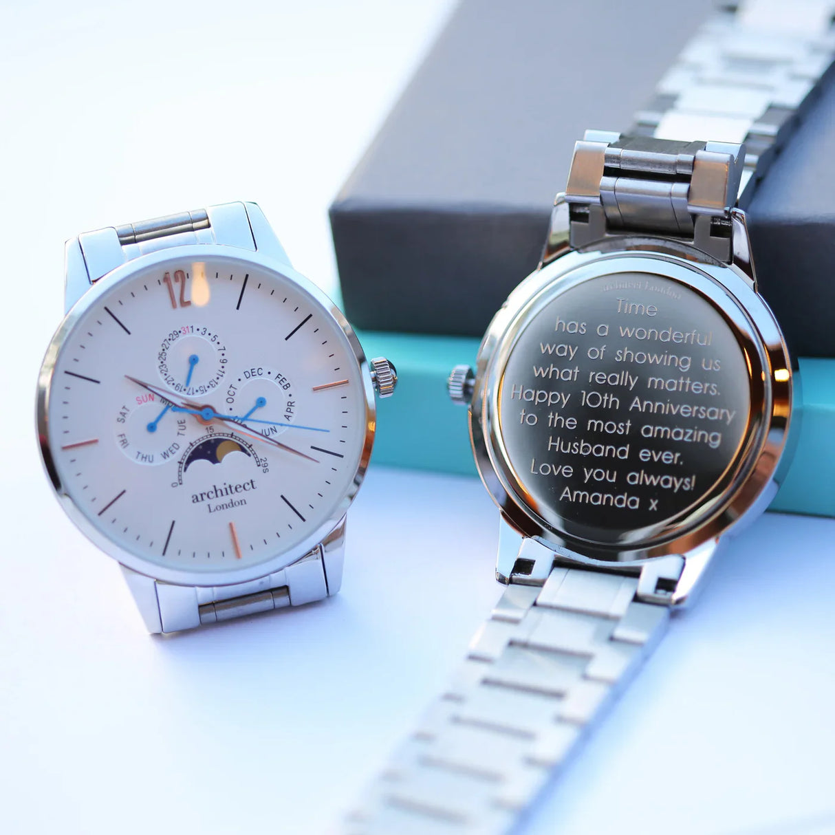 Personalised Men’s Architect Apollo Watch White - Shop Watches At Gift Moments - 8