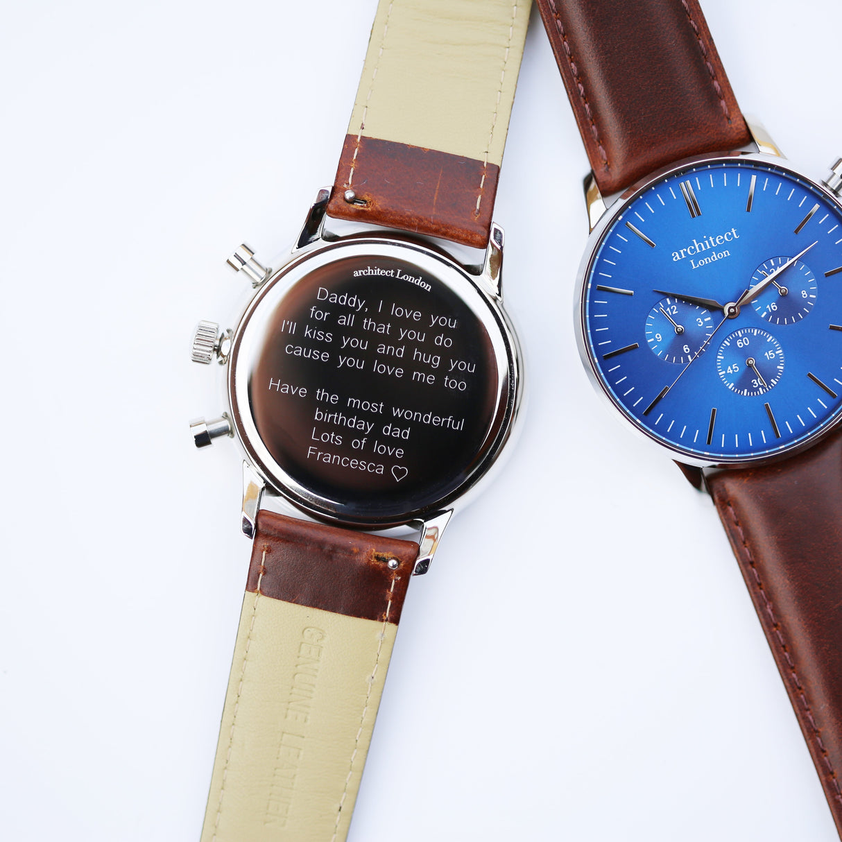 Personalised Men’s Architect Blue Motivator Walnut Contactless Payment Watch - Shop Watches At Gift Moments - 12