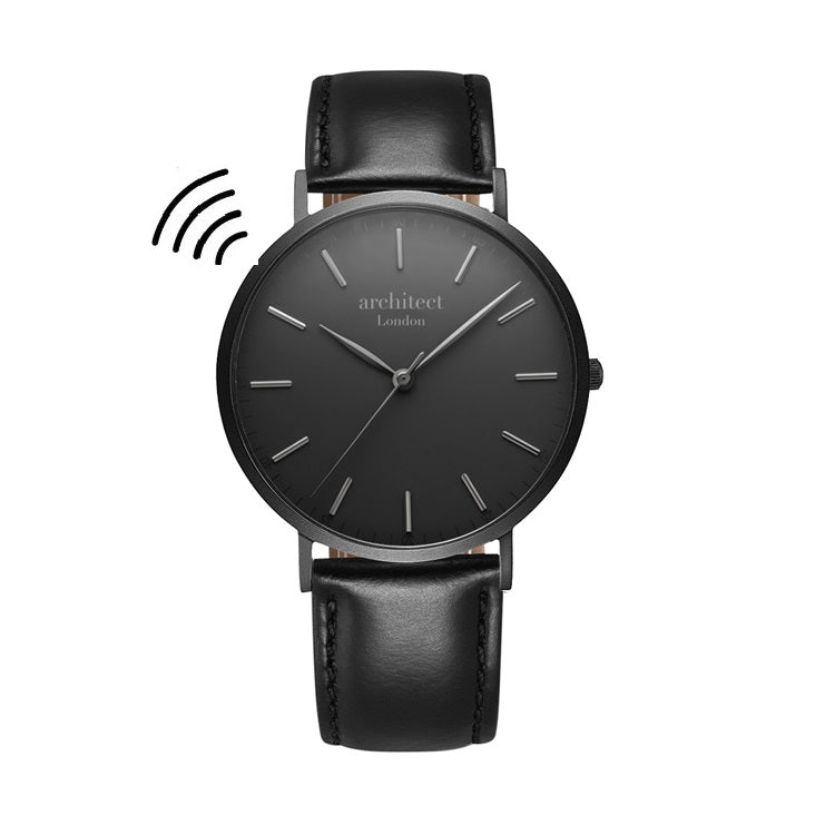 Personalised Men’s Architect Minimalist Black Contactless Payment Watch - Shop Watches At Gift Moments - 2