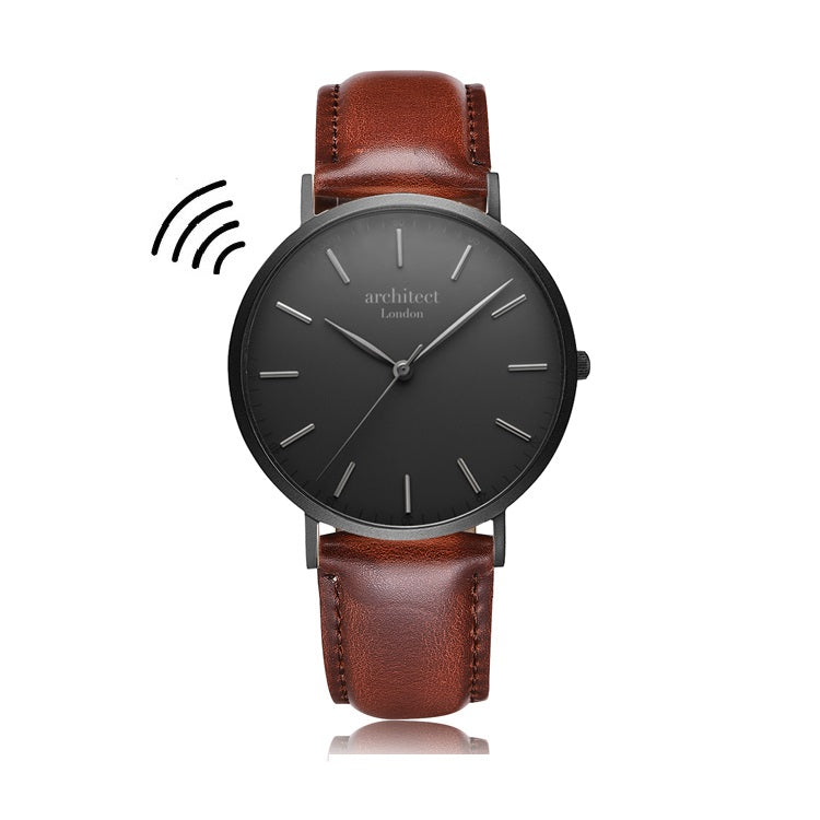 Personalised Men’s Architect Minimalist Walnut Contactless Payment Watch - Shop Watches At Gift Moments - 2