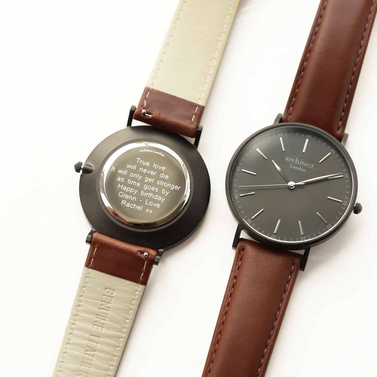 Personalised Men’s Architect Minimalist Walnut Contactless Payment Watch - Shop Watches At Gift Moments - 7