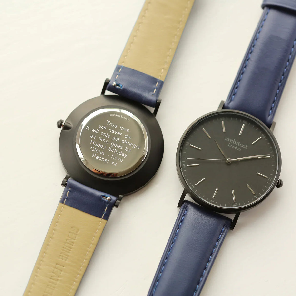 Personalised Men’s Architect Minimalist Watch Admiral Blue - Shop Watches At Gift Moments - 2