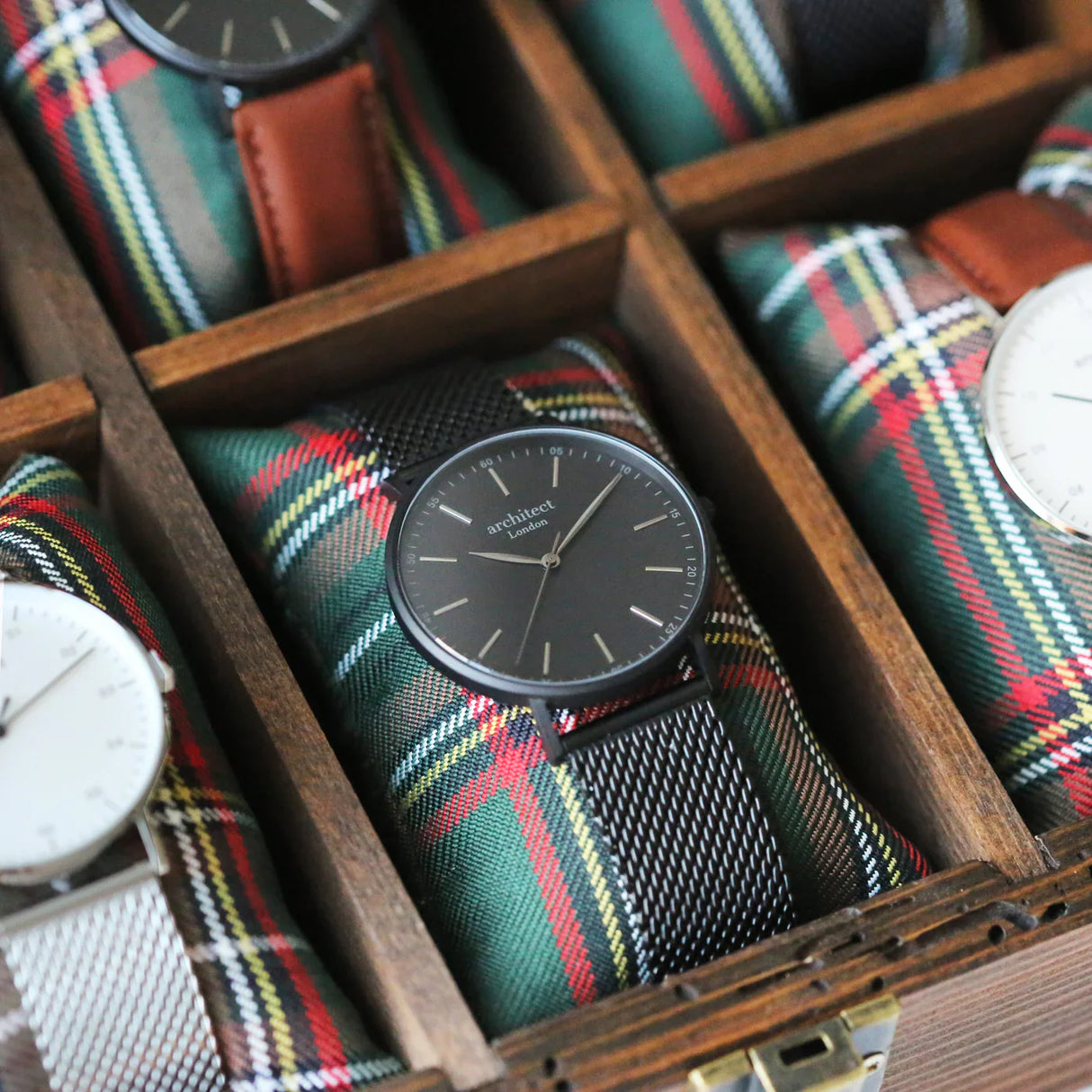 Personalised Men’s Architect Minimalist Watch Black Mesh - Shop Watches At Gift Moments - 4