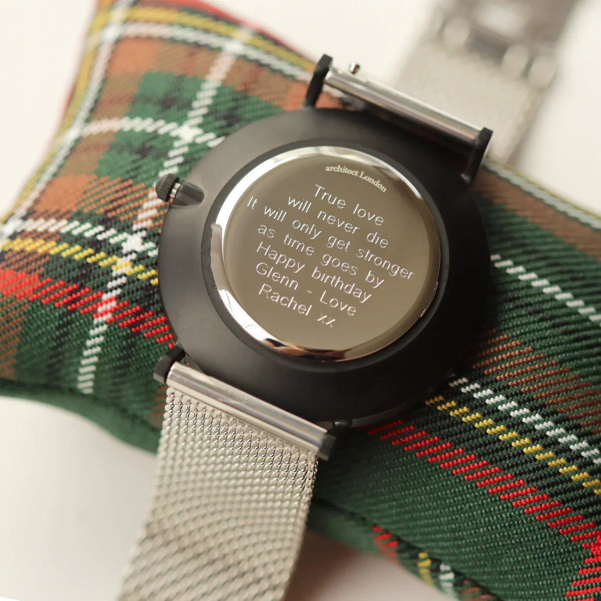 Personalised Men’s Architect Minimalist Watch Silver Mesh - Shop Watches At Gift Moments - 5