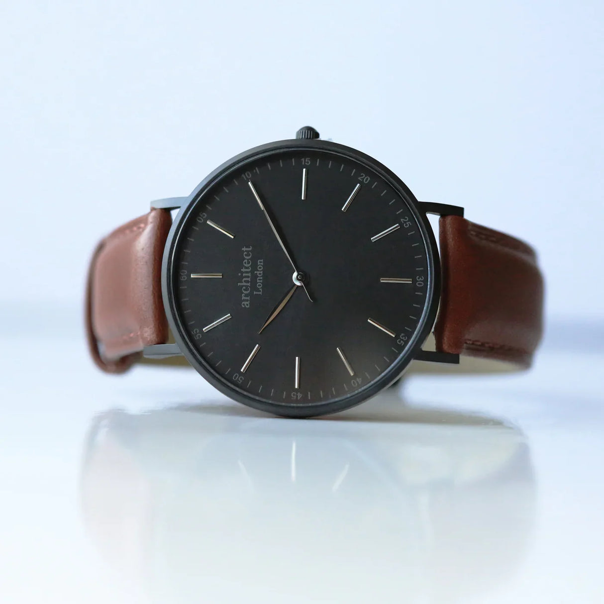 Personalised Men’s Architect Minimalist Watch Walnut - Shop Watches At Gift Moments - 1