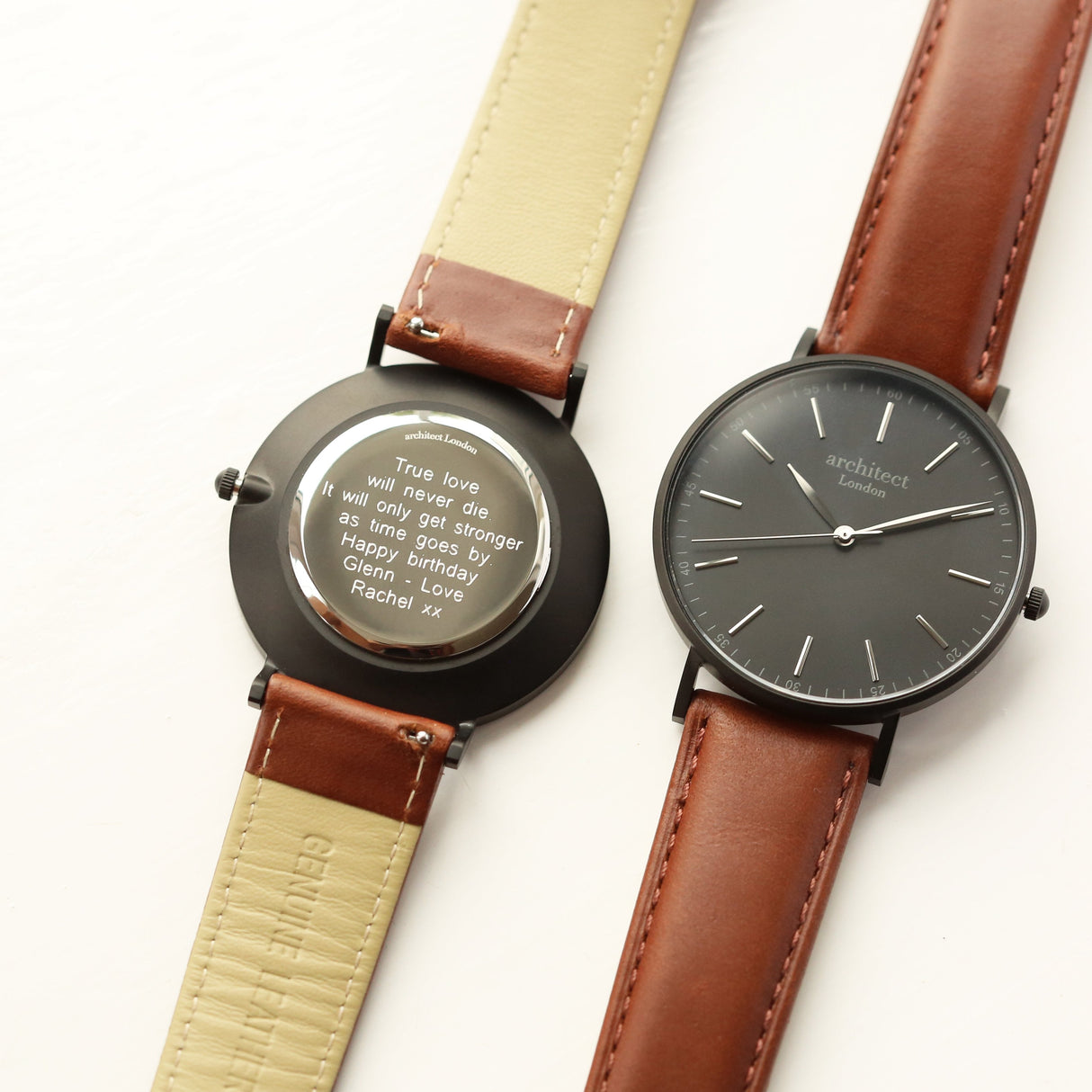 Personalised Men’s Architect Minimalist Watch Walnut - Shop Watches At Gift Moments - 2
