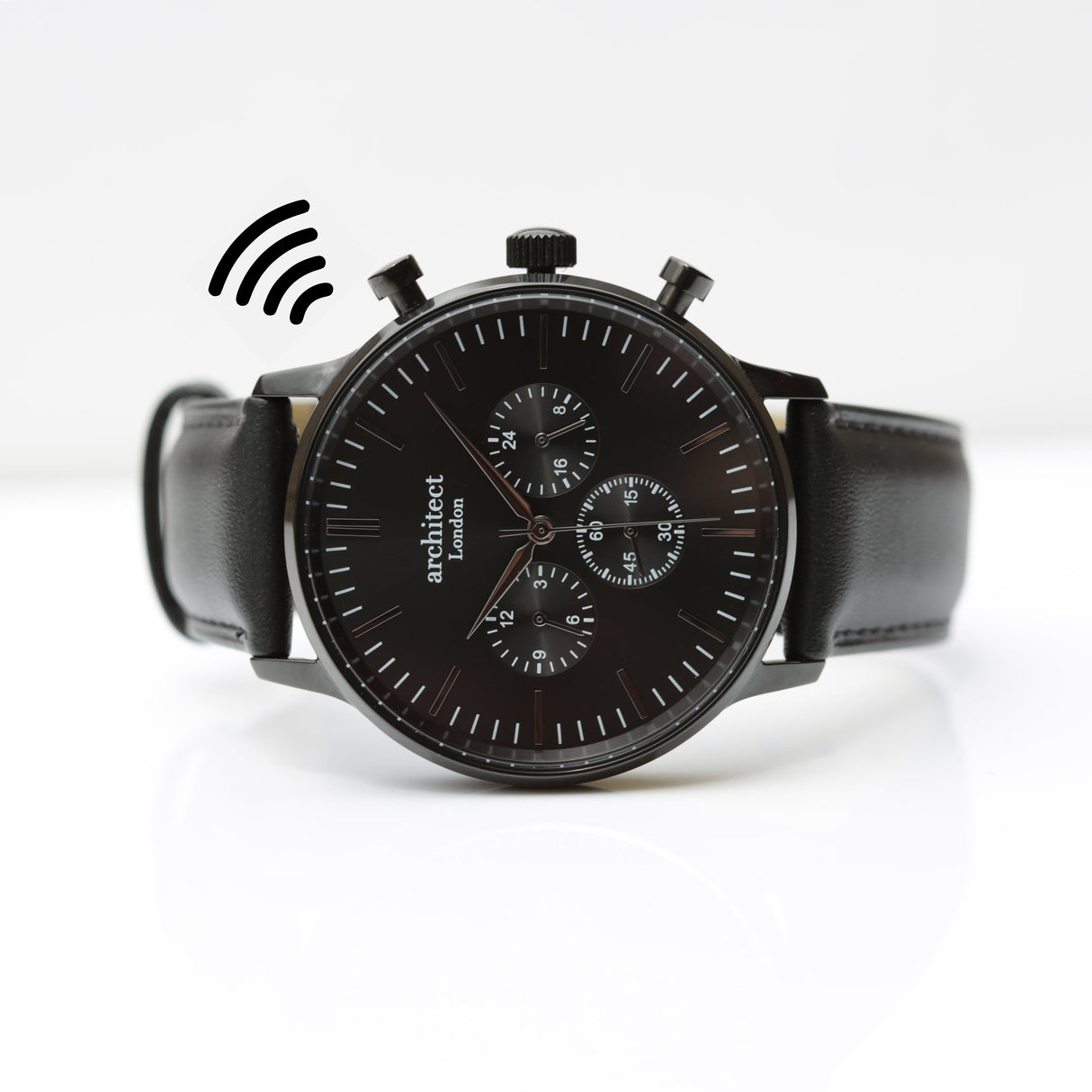 Personalised Men’s Architect Motivator Black Contactless Payment Watch - Shop Watches At Gift Moments - 2