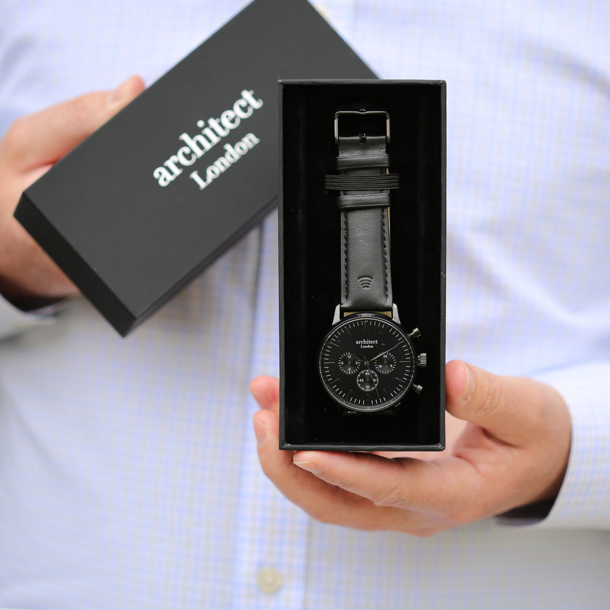Personalised Men’s Architect Motivator Black Contactless Payment Watch - Shop Watches At Gift Moments - 3