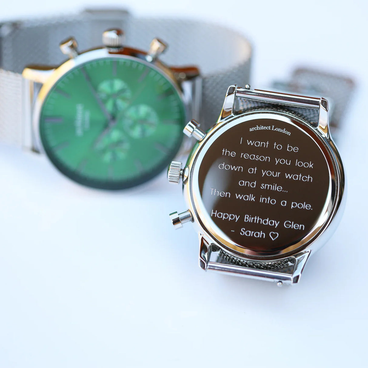 Personalised Men’s Architect Motivator Watch Envy Green: 6 - Watches By Architect Watches