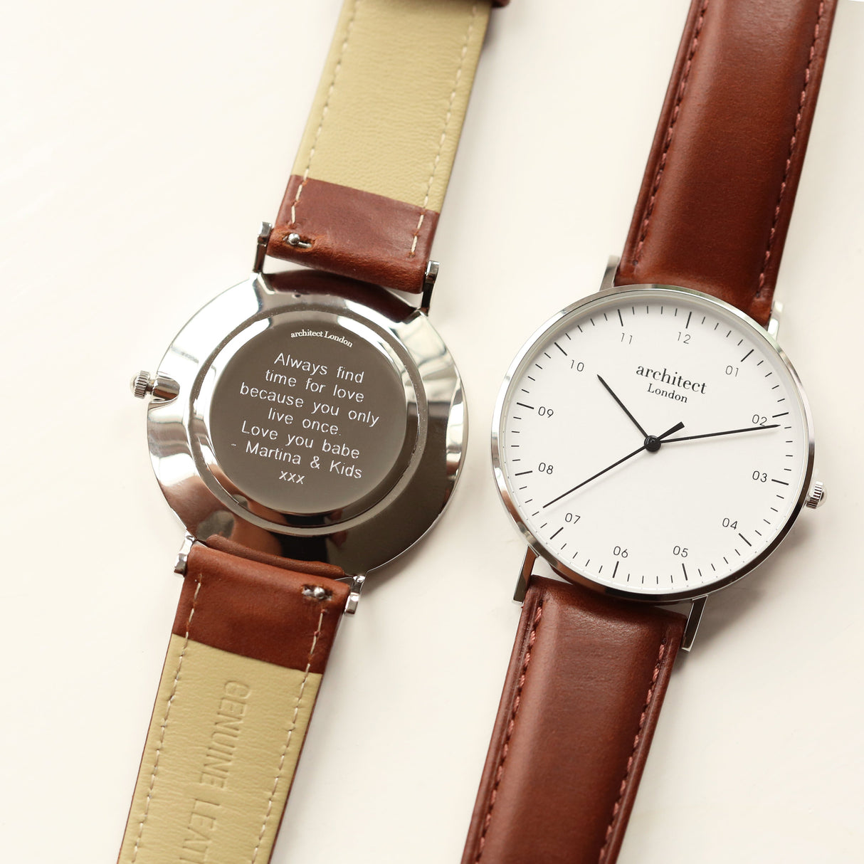 Personalised Men’s Architect Zephyr Walnut Contactless Payment Watch: 5 - Watches By Architect Watches