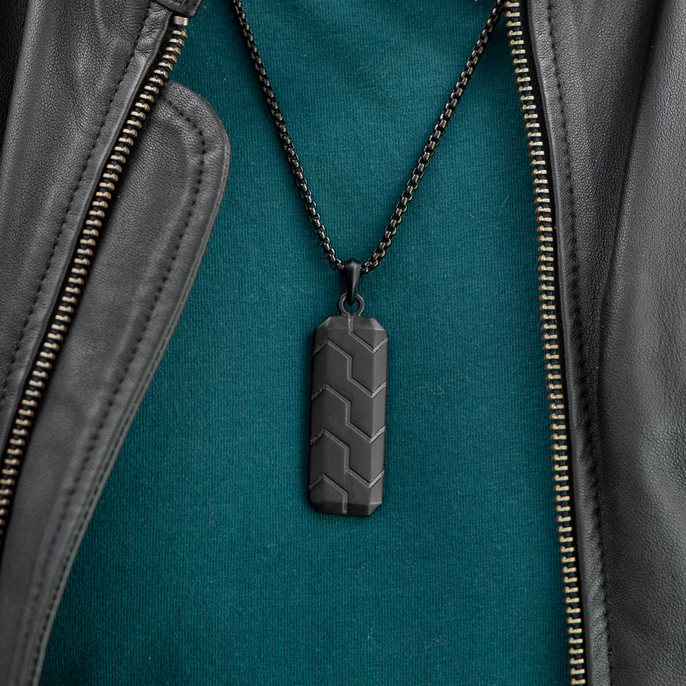Personalised Men’s Black Steel Dog Tag Necklace - Shop Necklaces At Gift Moments - 5