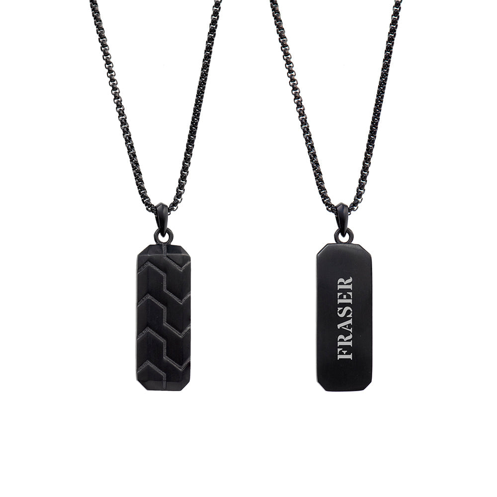 Personalised Men’s Black Steel Dog Tag Necklace - Shop Necklaces At Gift Moments - 9