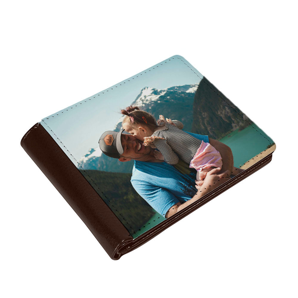 Personalised Men’s Photo Wallets: 3 - Brown - Wallets & Money Clips By Gift Moments