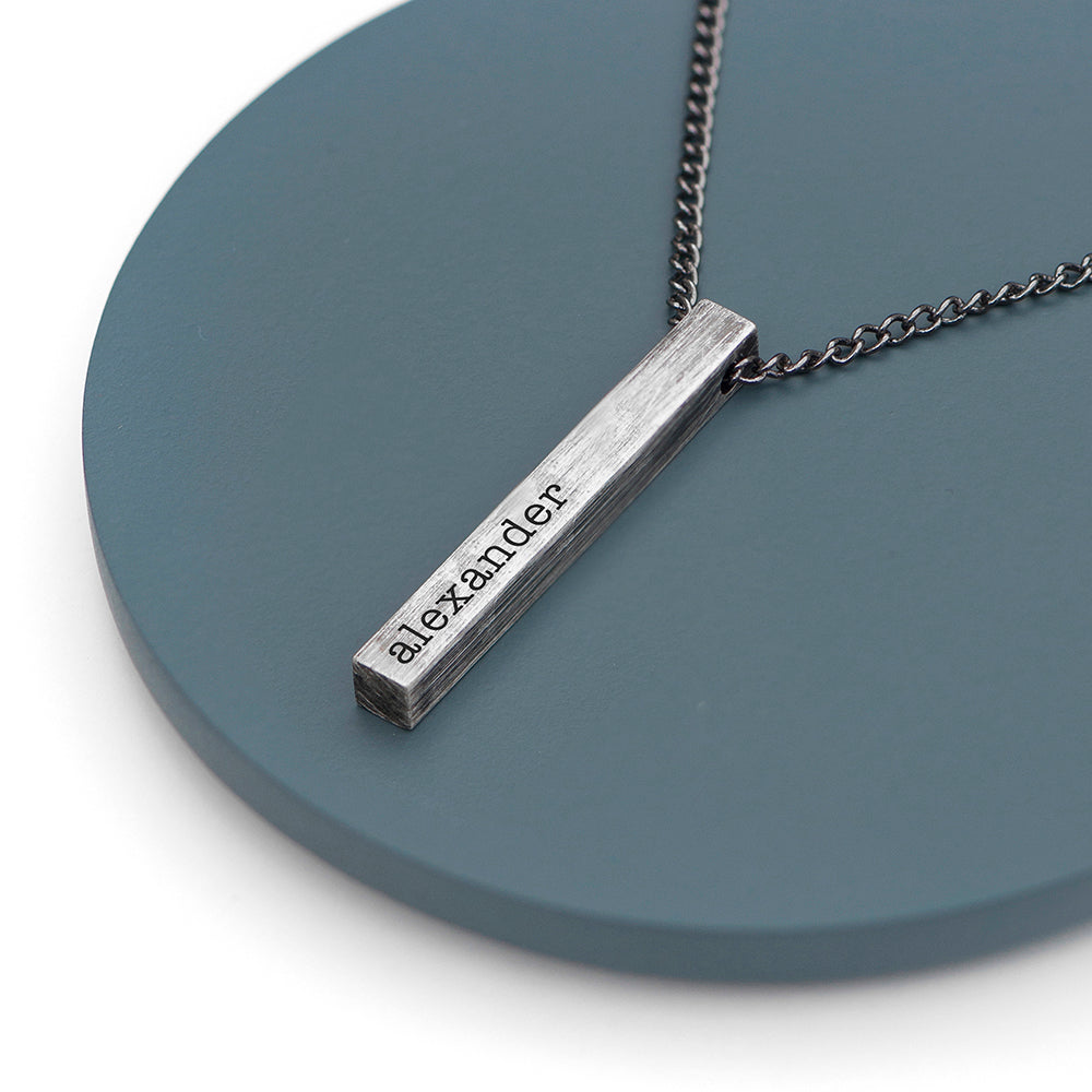 Personalised Men’s Solid Bar Necklaces - Shop Necklaces At Gift Moments - 3