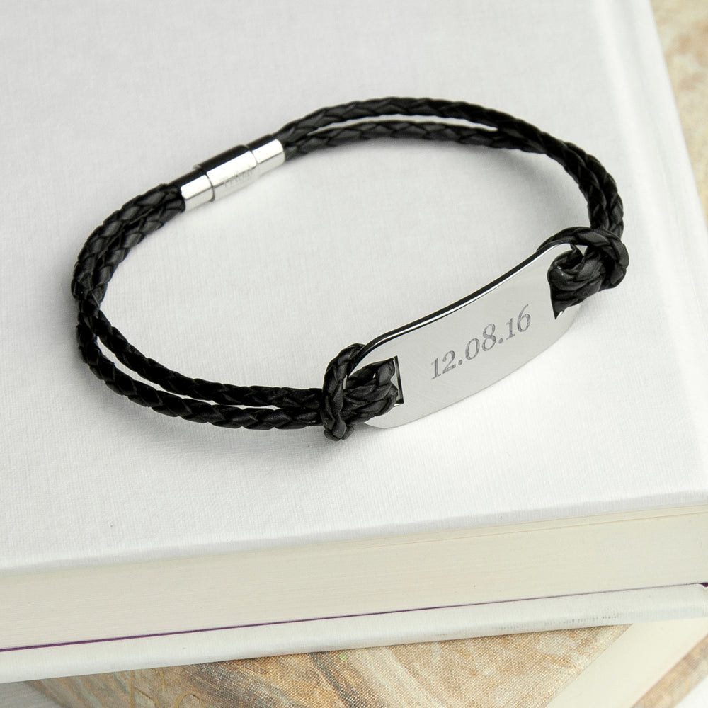 Personalised Men’s Statement Leather Bracelets: 14 - Bracelets By Gift Moments